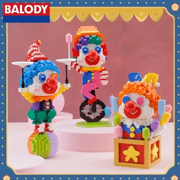 Строительный блок BALODY clown, модель для акробатического представления, собранная из мелких частиц фигурка, развивающие игрушки для мальчиков и девочек