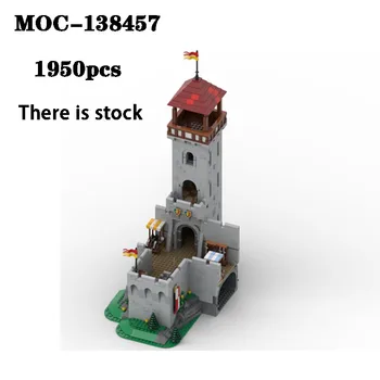 Новый MOC-138457 Классический 90-летний Юбилейный Замок Рыцаря Льва 1950 шт. Подходит для 10305 наборов Улучшенных игрушек-строительных блоков, подарков