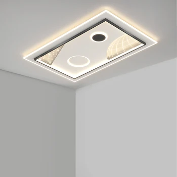 Современный простой светодиодный потолочный светильник для гостиной Atmosphere 2023, Новый потолочный светильник для спальни и кабинета, прямоугольные домашние лампы для внутреннего освещения