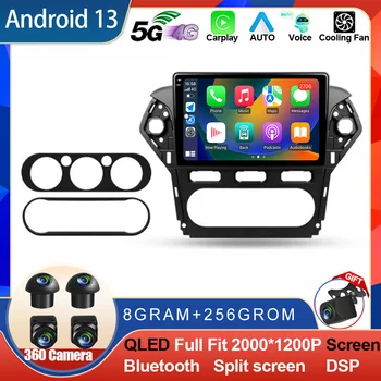 Android13 для Ford Mondeo Auto Audio Multimedia 4 2010-2014 Автомагнитола, стереофонический видеоплеер, GPS, беспроводное головное устройство Carplay DSP