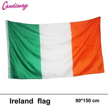 Ирландский флаг Высококачественный внутренний баннер без флагштока Украшение дома на открытом воздухе полиэстер