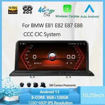 10,25 дюймовый Android 13 Для BMW E81 E82 E87 E88 CCC CIC Система Автомобильный Мультимедийный Радионавигационный Видеоплеер Беспроводной Carplay Radio