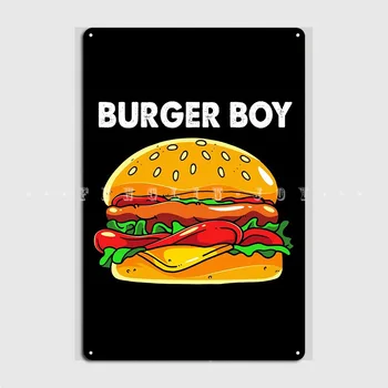 Металлическая Вывеска Burger Boy Паб Паб Гаражные Таблички На Заказ Жестяная Вывеска Плакат
