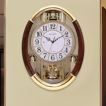 Настенные часы в европейском стиле для гостиной современный минималистичный большой будильник креативная немая индивидуальность Американские кварцевые часы