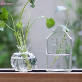 Домашние кашпо Ваза для цветов из прозрачного стекла Подставка для растений Ваза Цветочный горшок Гидропонный контейнер для сада и домашнего декора
