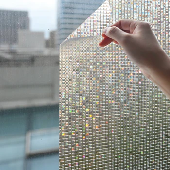 3D Мозаичный дизайн декоративной пленки для окон, Виниловая неклеющаяся пленка для защиты домашнего окна от статического воздействия, наклейка на витражное стекло
