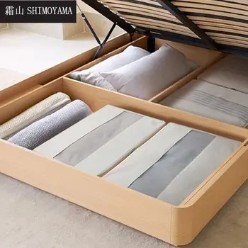 Сумка для хранения SHIMOYAMA Под кроватью Складные Пылезащитные ящики для хранения одежды Видимое Прозрачное окно Органайзер для толстого одеяла на молнии