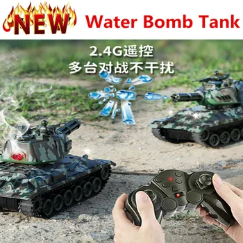 34-сантиметровая радиоуправляемая танковая боевая машина мировой войны для радиоуправляемых танков, запускающих водяные бомбы, Функция распыления танков, игрушки для мальчиков, малыш