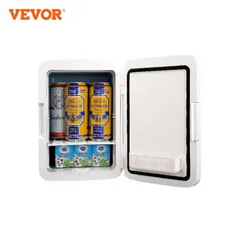 Автомобильный холодильник VEVOR объемом 10 л, Мини-портативный холодильник для ухода за кожей, Охлаждающий морозильник, Коробка для хранения продуктов и напитков, контейнер для домашнего использования в автомобильном баре