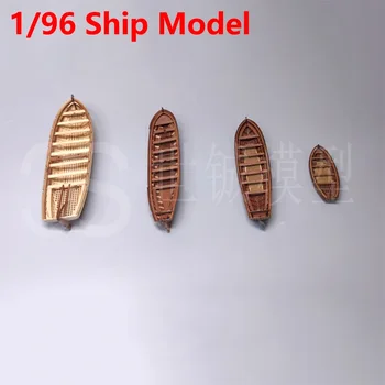 1/96 Модель корабля, имитирующая деревянную лодку с полными ребрами, набор моделей для подарочной коллекции, модель игрушки