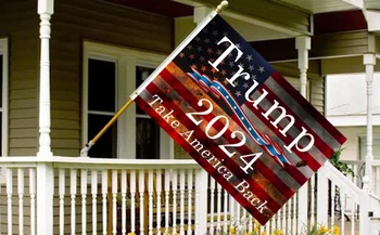 SKY Trump Flag 3x5ft Открытый Баннер С Принтом Из Полиэстера, Двустороннее Шитье, Устойчивый К Выцветанию, Прочный Баннер С Флагом 2024 Года Для GardenHome
