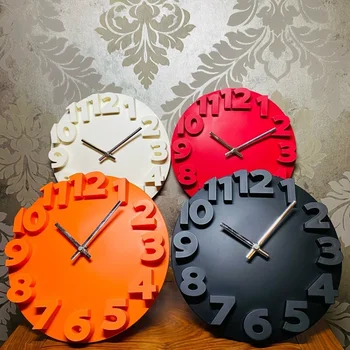 INS Красивые Простые Декоративные Настенные Часы Настенная Гостиная Домашний Интернет Знаменитости Немой Часы